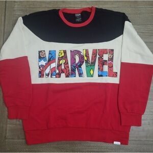 Marvel Men's Crewneck Sweater - Red, Black, and Cream